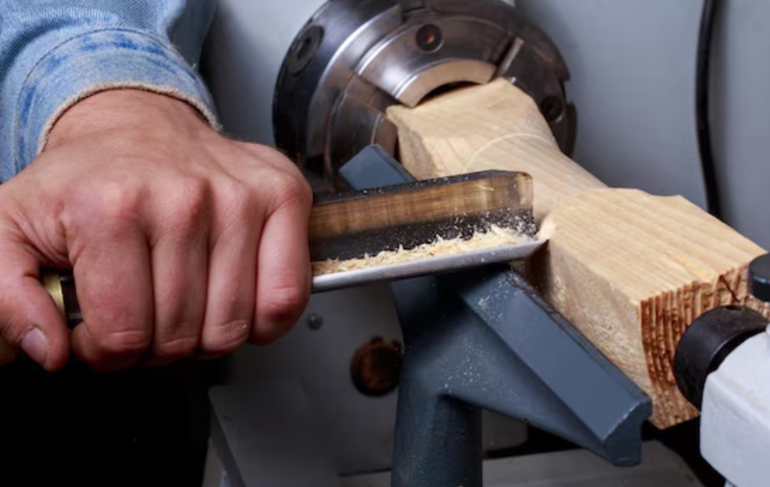woodturning on a lathe