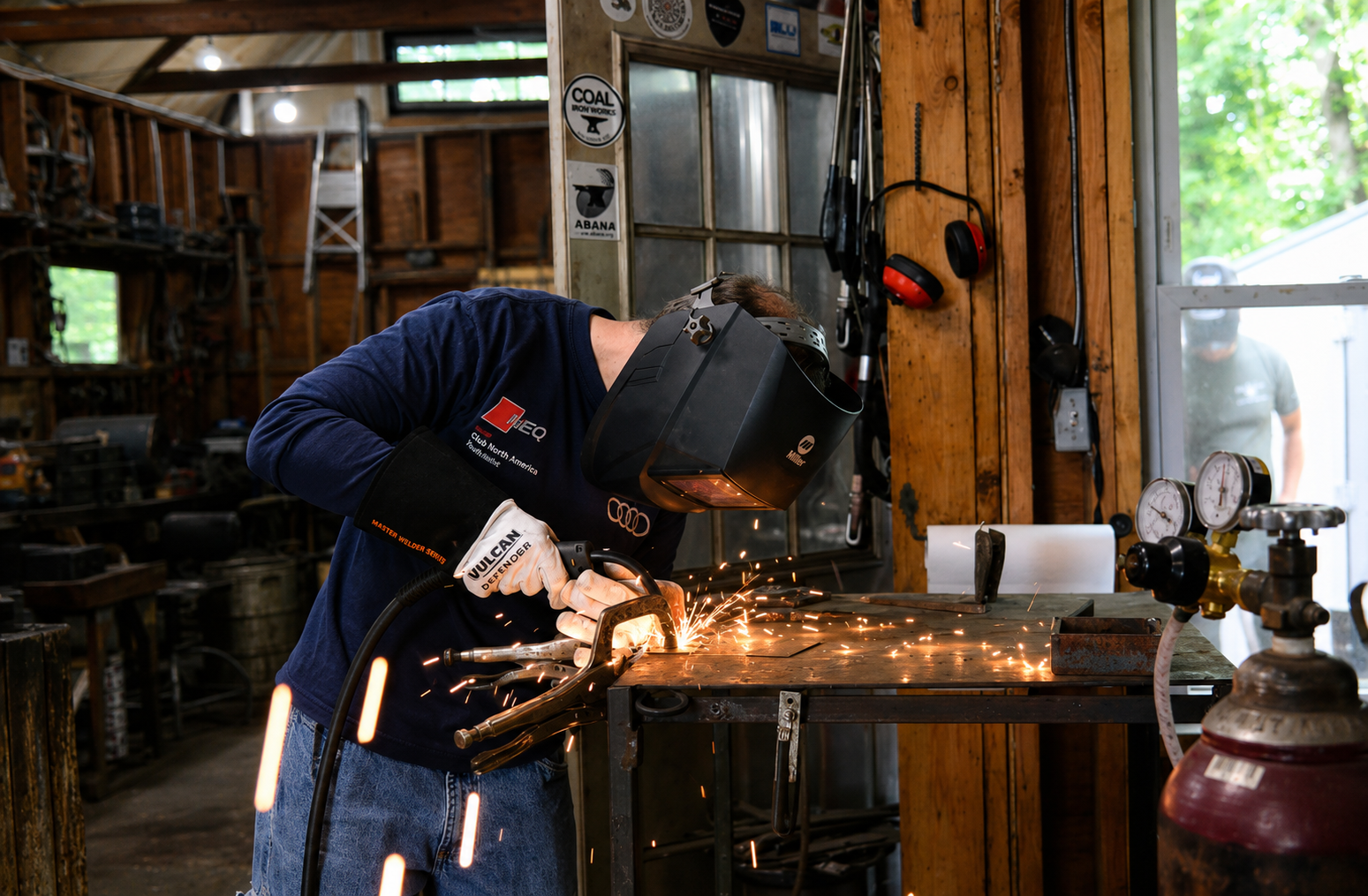 kids welding at brookfield craft